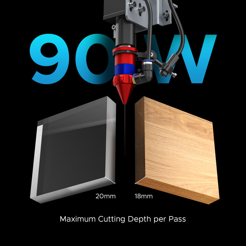 90W CO2 Laser Engraver Cutting Machine with 900 × 600 mm Working Area and Autofocus | Turbo-968