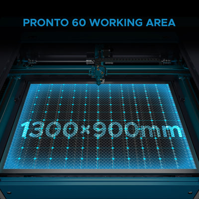 130W CO2 Laser Engraving Machine & Cutter with 1300x900mm Engraving Area and Autofocus | PRONTO 60