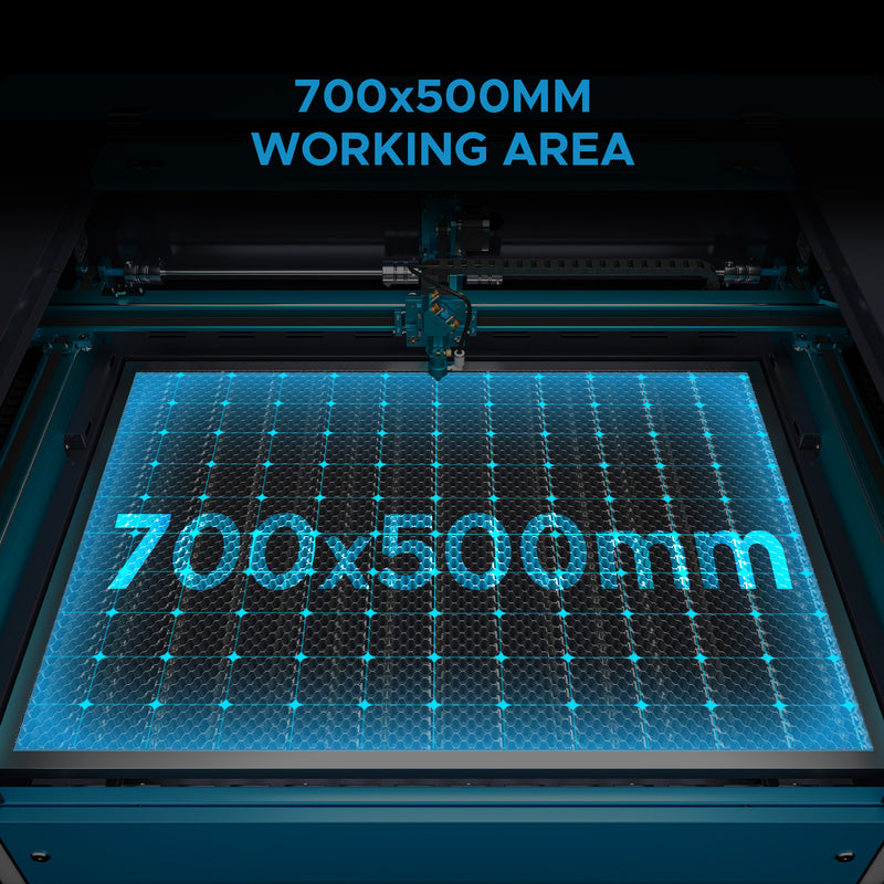 60W CO2 Laser Engraving Machine & Cutter with 700×500 mm Engraving Area and Autofocus| Pronto-35S