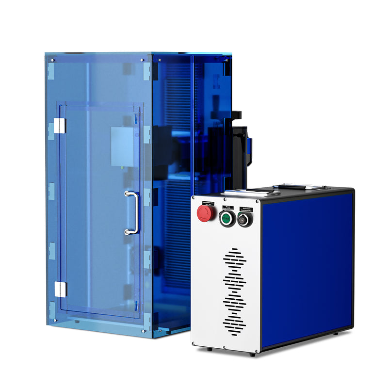 30W Split Fibre Laser Marking Engraver with 175 x 175 mm Working Area for Metal | F-30