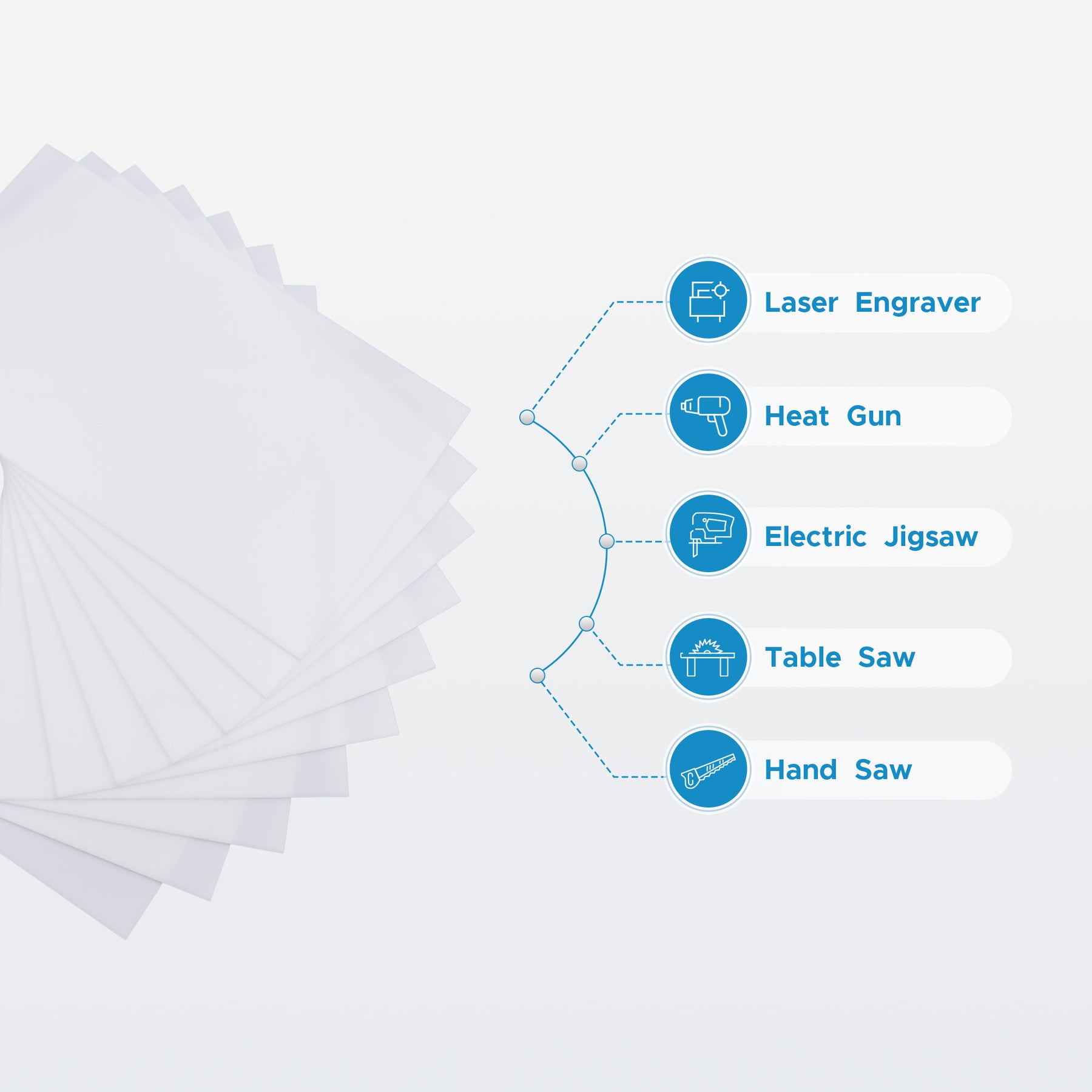 10pcs White Translucent Acrylic Sheets for Laser Engraving & Cutting ...