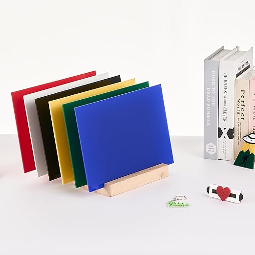 6-Pack Colored Acrylic Sheets – 8" x 12" | 0.1" Laser-Ready Plexiglass