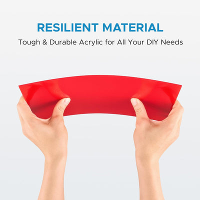 6-Pack Colored Acrylic Sheets – 8" x 12" | 0.1" Laser-Ready Plexiglass