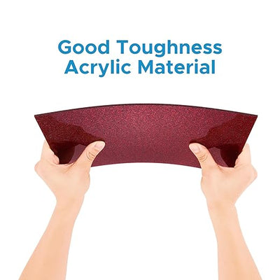 6-Pack Glitter Acrylic Sheets – 8"x12" | 0.1" Laser-Ready Plexiglass