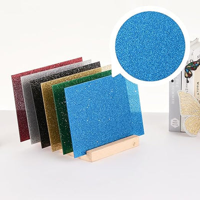 6-Pack Glitter Acrylic Sheets – 8"x12" | 0.1" Laser-Ready Plexiglass