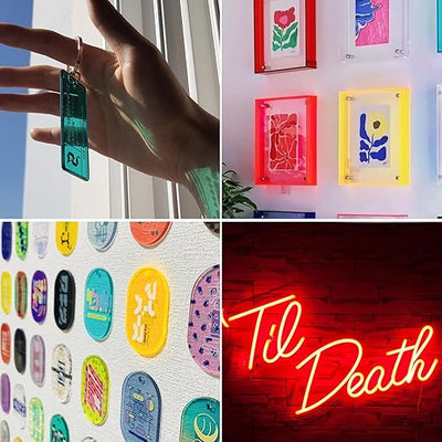 6-Pack Colored Acrylic Sheets – 8" x 12" | 0.1" Laser-Ready Plexiglass