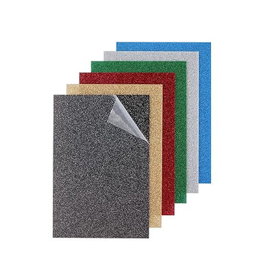 6-Pack Glitter Acrylic Sheets – 8"x12" | 0.1" Laser-Ready Plexiglass