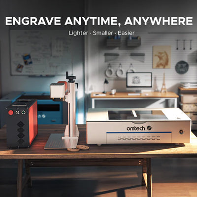 OMTech 30W MOPA fiber laser marker for color metal