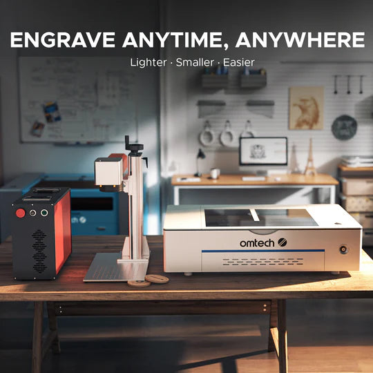 OMTech 30W MOPA fiber laser marker for color metal