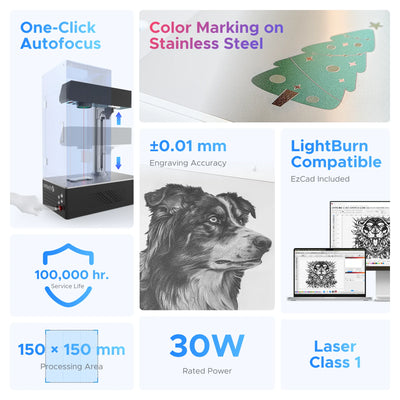 OMTech fiber cutter with autofocus
