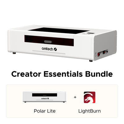 55W CO2 Polar Lite Desktop Laser Cutter and Engraver with 50x300 mm Engraving Area and Autofocus | OMTech Polar Lite