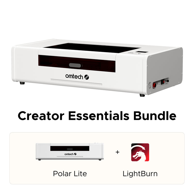 55W CO2 Polar Lite Desktop Laser Cutter and Engraver with 50x300 mm Engraving Area and Autofocus | OMTech Polar Lite