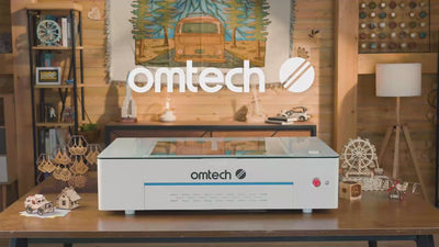 55W CO2 Polar+ Desktop Laser Cutter and Engraver with 510x300 mm Engraving Area and Autofocus | OMTech Polar+