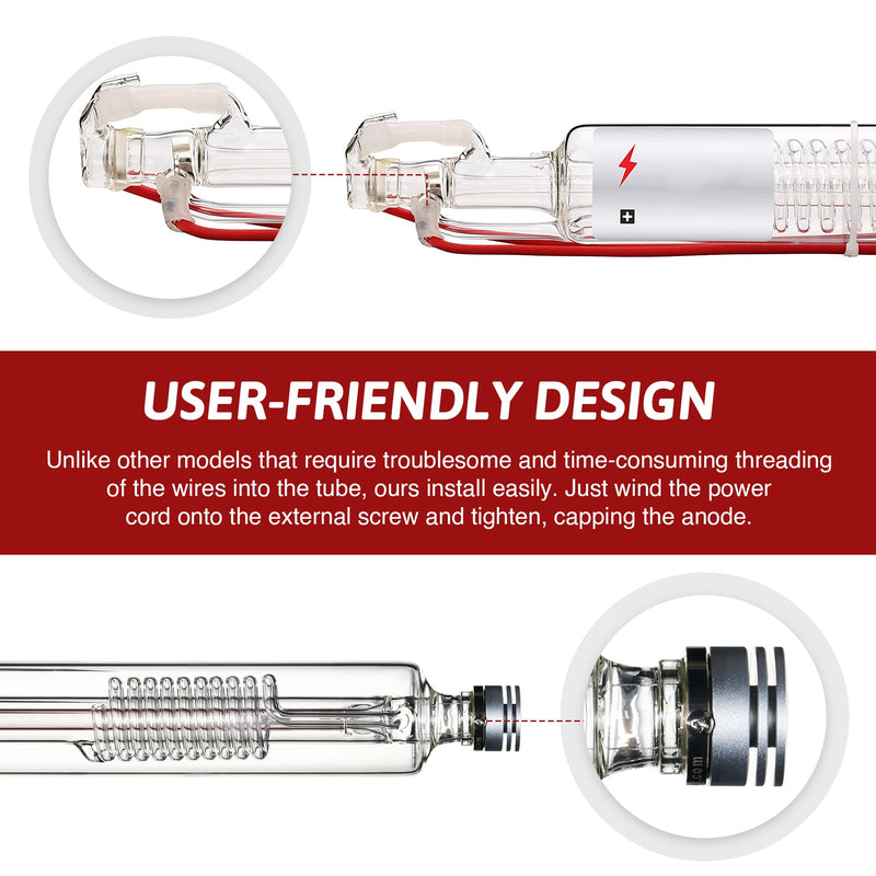 80W CO2 Laser Tube for Laser Engraving Machines & Cutters | YL-80